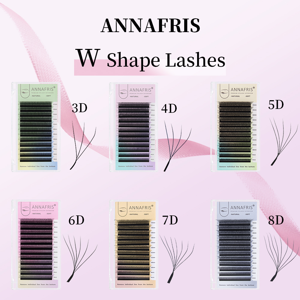 Eyelash Extension For Asian Eyes - ANNAFRIS Kipas Volume Premade YY 3D