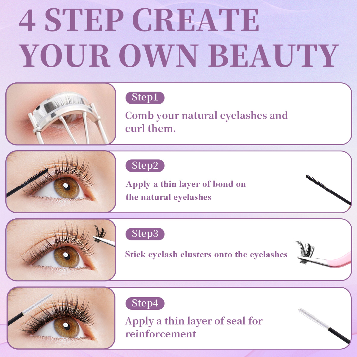Bulu mata palsu individu kombi - Eyelash Extension For Asian Eyes ulasan dan harga