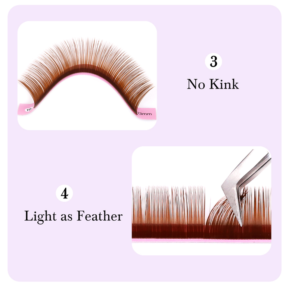 Ekstensi Bulu Mata Coklat Tua  - Eyelash Extension Russian ulasan dan harga